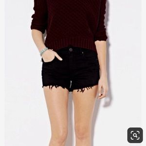 American Eagle High Waist Distressed Fest Shorties